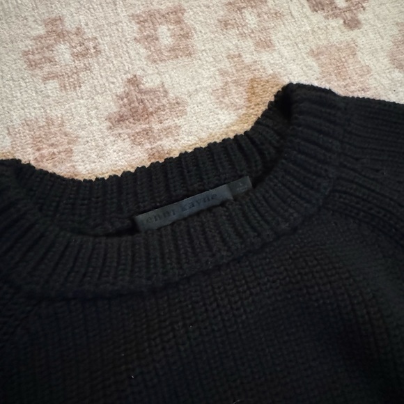 Jenni Kayne Black Cotton Fisherman Sweater - Picture 4 of 5